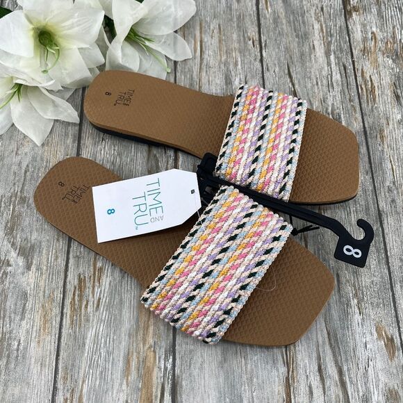 Women's Woven Slide Sandals Shoes Size 8 - Picture 2 of 9